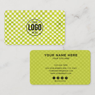 Cartão De Visita Logotipo Personalizado Moderno Xadrez Profissional