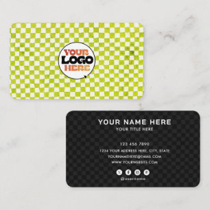 Cartão De Visita Logotipo Personalizado Moderno Xadrez Profissional