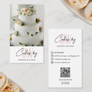 Cartão De Visita Logotipo Personalizado Monograma do Bolo de Bakari