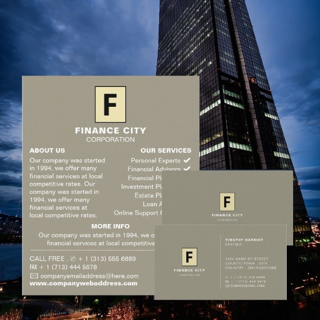 Cartão De Visita Logotipo personalizado, negócios profissionais e f (Criador carregado)