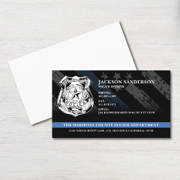 Cartão De Visita Logotipo Personalizado Oficial de Polícia Aplicaçã