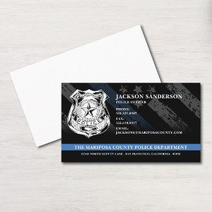 Cartão De Visita Logotipo Personalizado Oficial de Polícia Aplicaçã