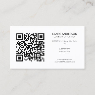 Cartão De Visita Logotipo personalizado personalizado do código QR