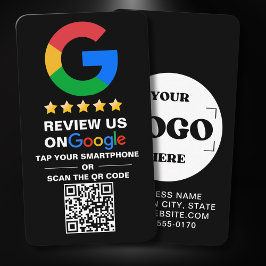 Cartão De Visita Logotipo personalizado preto moderno e código QR R