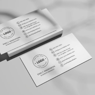 Cartão De Visita Logotipo personalizado profissional minimalista
