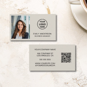 Cartão De Visita Logotipo personalizado profissional moderno QR
