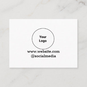 Cartão De Visita Logotipo personalizado simples e elegante aqui na
