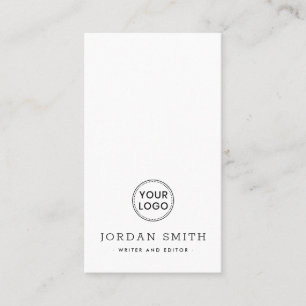 Cartão De Visita Logotipo personalizado vertical mínimo profission