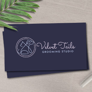 Cartão De Visita Logotipo Personalizável de Gato e Cachorro de Pet 