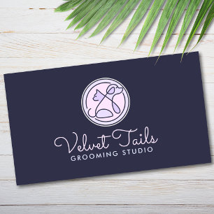 Cartão De Visita Logotipo Personalizável de Gato e Cachorro de Pet 