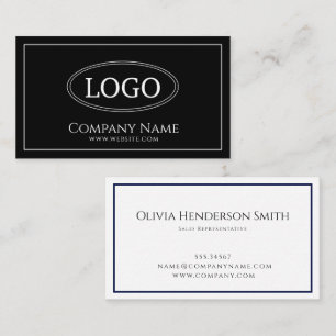 Cartão De Visita Logotipo preto e branco mínimos