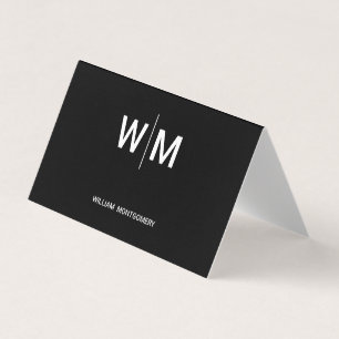Cartão De Visita Logotipo preto Empresa empresarial