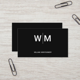Cartão De Visita Logotipo preto Empresa empresarial