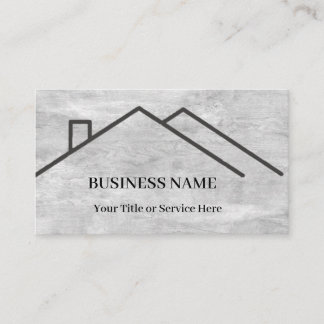 Cartão De Visita Logotipo Profissional de Telhado de Imóveis