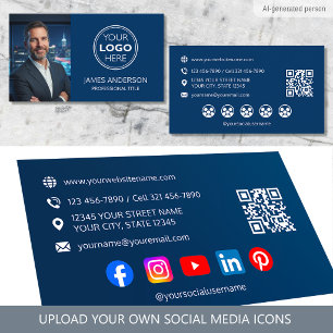 Cartão De Visita Logotipo Profissional Foto de Perfil Redes Sociais