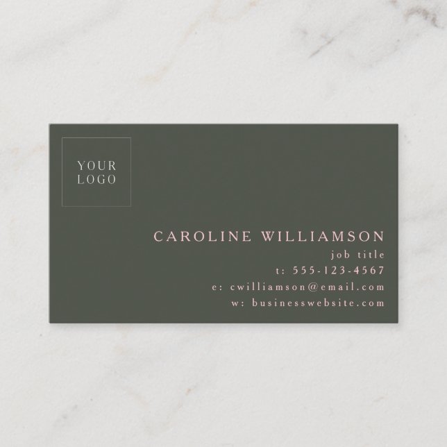 Cartão De Visita Logotipo profissional mínimo moderno e simples ver (Frente)