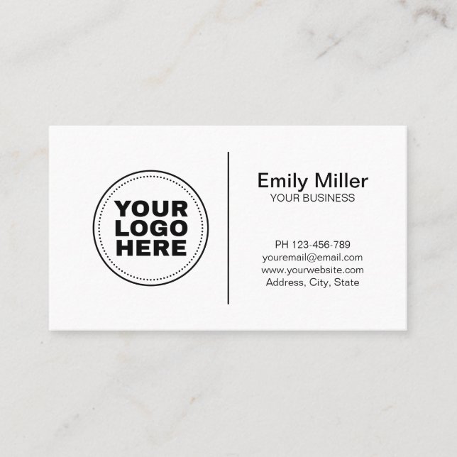 Cartão De Visita Logotipo profissional moderno (Frente)