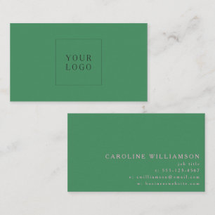 Cartão De Visita Logotipo Profissional Rosa Verde Minimalista Moder