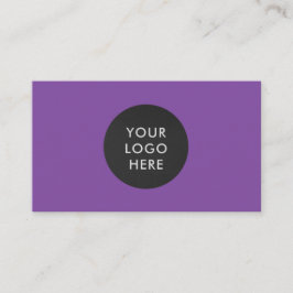Cartão De Visita Logotipo profissional simples QR Code Purple Compa