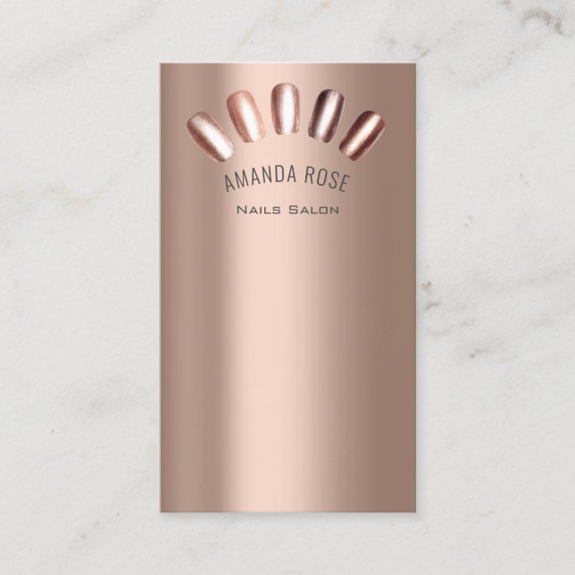 Cartão De Visita Logotipo profissional Unhas Manicure Pedicure Skin (Frente)