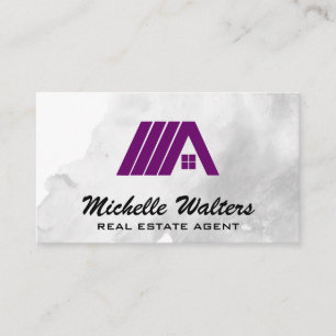Cartão De Visita Logotipo Purple Implate