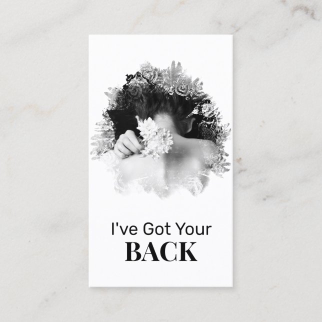 Cartão De Visita *~* Logotipo QR Chiropractor Chiropractic Foto Spa (Frente)