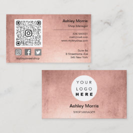 Cartão De Visita Logotipo QR personalizado Logotipo online Compro s