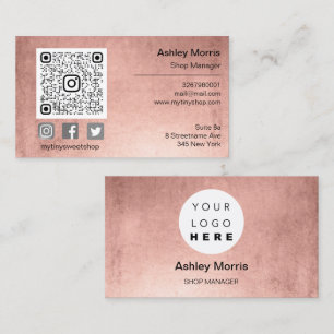 Cartão De Visita Logotipo QR personalizado Logotipo online Compro s