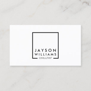Cartão De Visita Logotipo quadrado preto e branco profissional mim