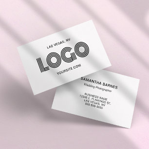 Cartão De Visita Logotipo Retangular Moderno Preto