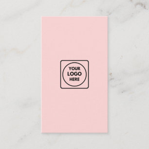 Cartão De Visita Logotipo Rosa Bege Design Moderno Vertical Elega