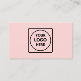 Cartão De Visita Logotipo Rosa Bege | Design Profissional Minimalis