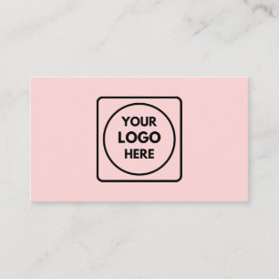 Cartão De Visita Logotipo Rosa Bege Design Profissional Minimalis
