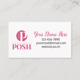 Cartão De Visita Logotipo Rosa Possuido Simples