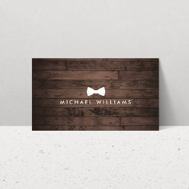 Cartão De Visita Logotipo Rústico e Refinado de Arco Masculino Tort