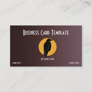 Cartão de Visita Logotipo Silhueta de Pássaro Pret