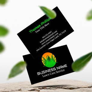 Cartão de Visita Logotipo Simple Green Lawn Care