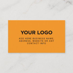 Cartão De Visita Logotipo Simples da Empresa Laranja