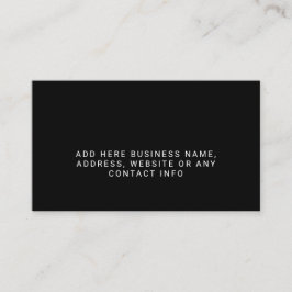 Cartão De Visita Logotipo simples da empresa preto