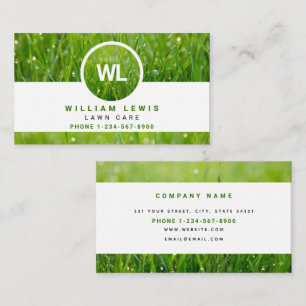 Cartão De Visita Logotipo Simples de Cuidados com o Jardim Empresa 