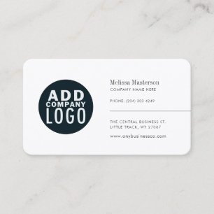 Cartão De Visita Logotipo Simples de Empresa Minimalista