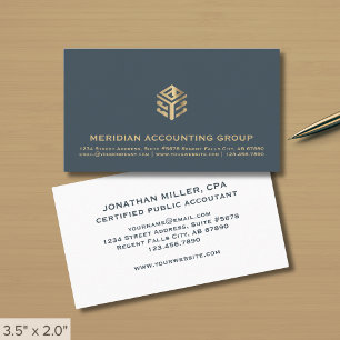 Cartão De Visita Logotipo simples de luxo