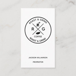 Cartão De Visita Logotipo simples do café |Café Artisan