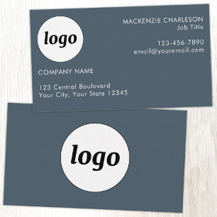 Cartão De Visita Logotipo Simples e Texto Cinza Carvão