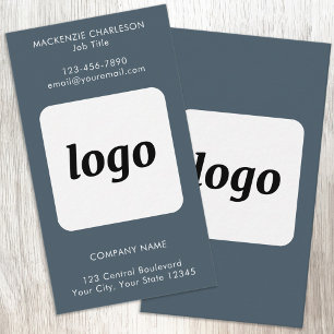 Cartão De Visita Logotipo Simples e Texto Cinza Carvão Vertical