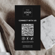 Logotipo sofisticado do código QR da mídia social