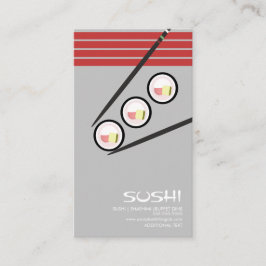 Cartão de Visita Logotipo Sushi Hibachi Japão