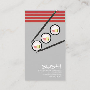 Cartão de Visita Logotipo Sushi Hibachi Japão
