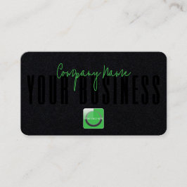 Cartão De Visita Logotipo verde preto sofisticado Genérico