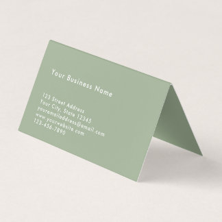 Cartão De Visita Logotipo Verde Sage Minimalista Moderna Profission